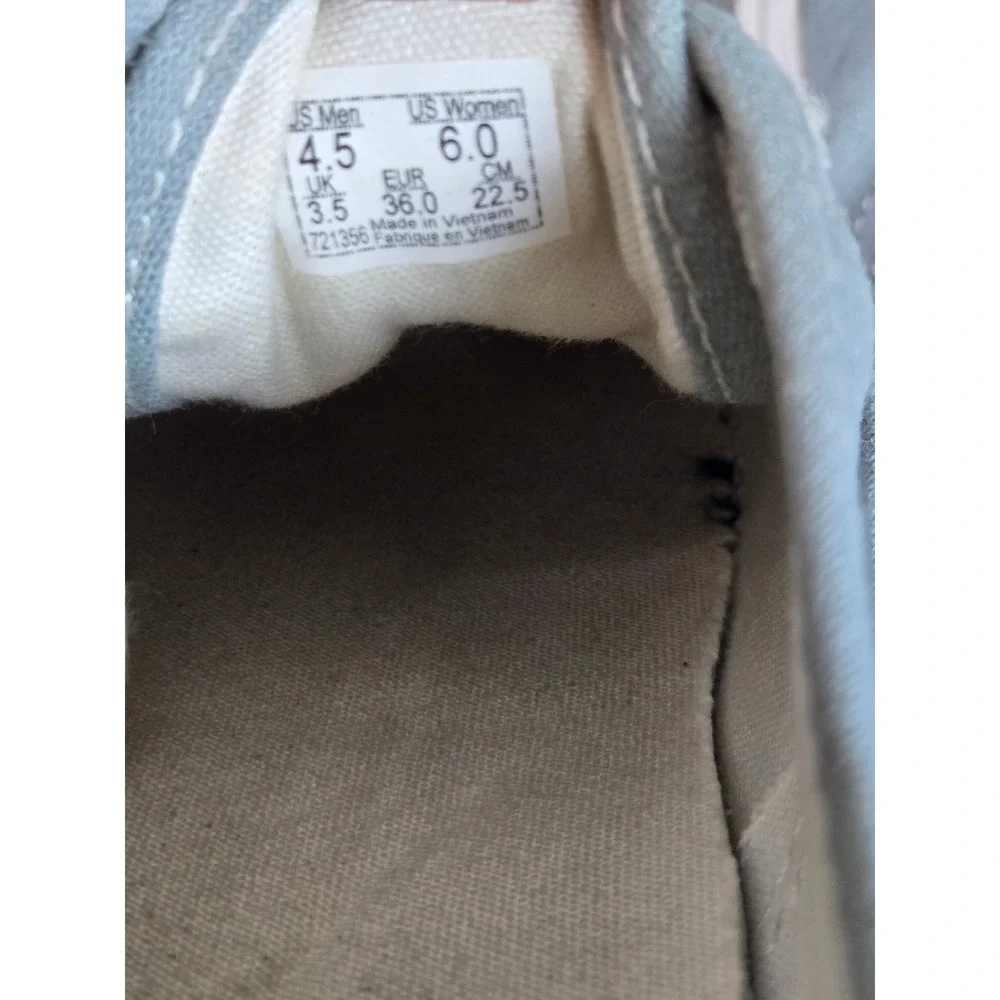 Vans Authentic‎ Eco Theory Blue Grey Embroidered Peace Leaf Mens 4.5 Womens 6.0